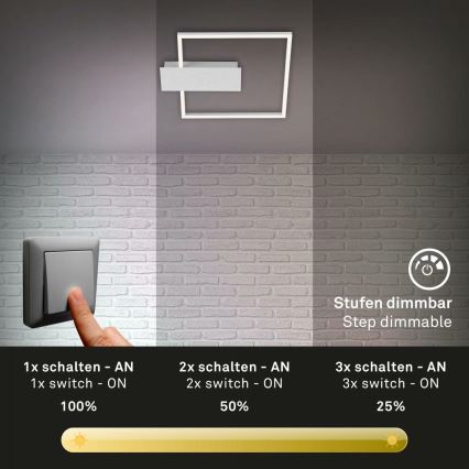 Briloner 3544-018 - LED Pritemdomas lubinis šviestuvas NICO LED/12W/230V matinis chromas