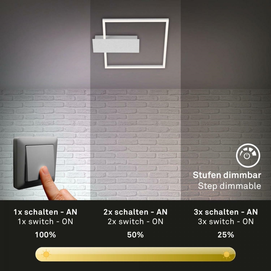 Briloner 3544-018 - LED Pritemdomas lubinis šviestuvas NICO LED/12W/230V matinis chromas