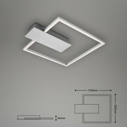 Briloner 3544-018 - LED Pritemdomas lubinis šviestuvas NICO LED/12W/230V matinis chromas