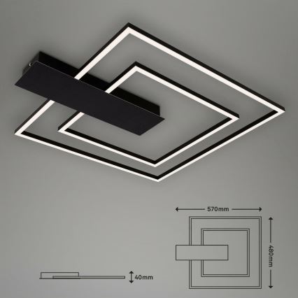 Briloner 3545-015 - LED Pritemdomas lubinis šviestuvas NICO LED/25W/230V juoda
