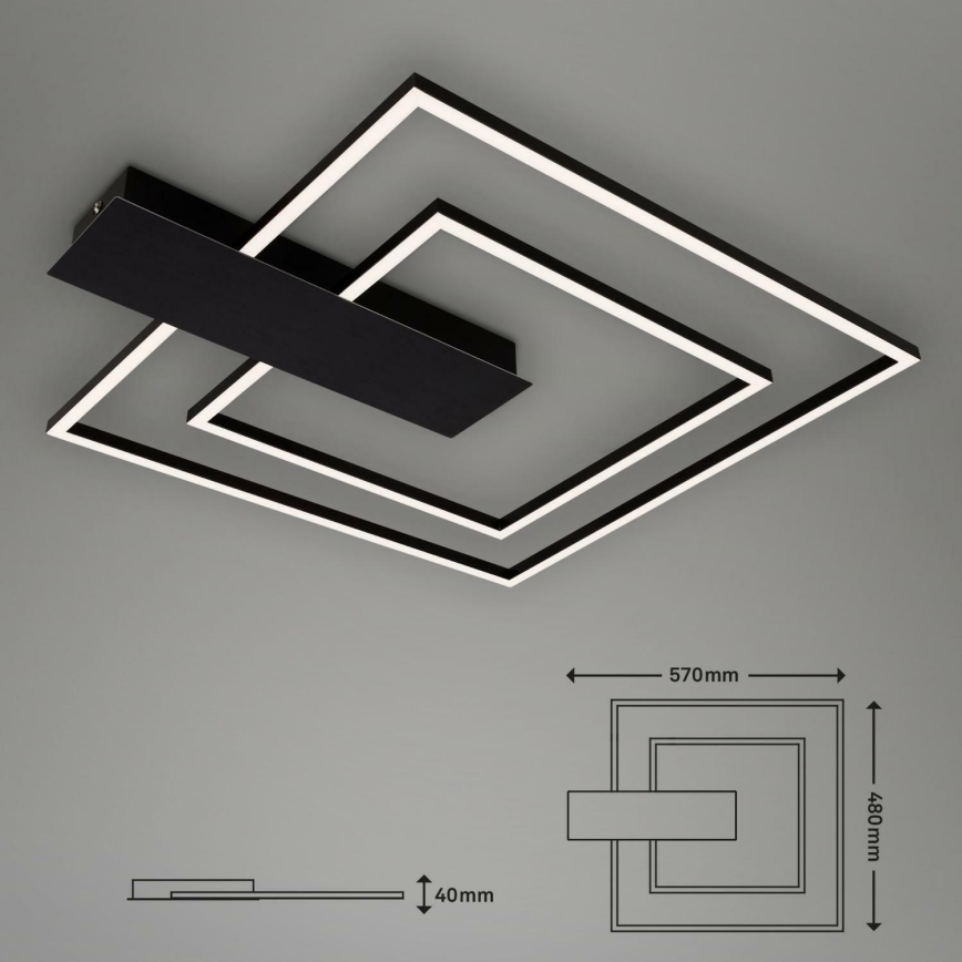 Briloner 3545-015 - LED Pritemdomas lubinis šviestuvas NICO LED/25W/230V juoda