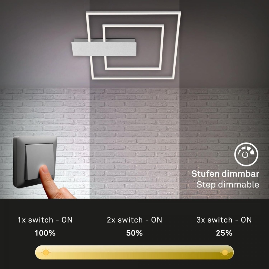 Briloner 3545-018 - LED Pritemdomas lubinis šviestuvas NICO LED/25W/230V matinis chromas