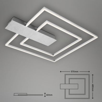 Briloner 3545-018 - LED Pritemdomas lubinis šviestuvas NICO LED/25W/230V matinis chromas