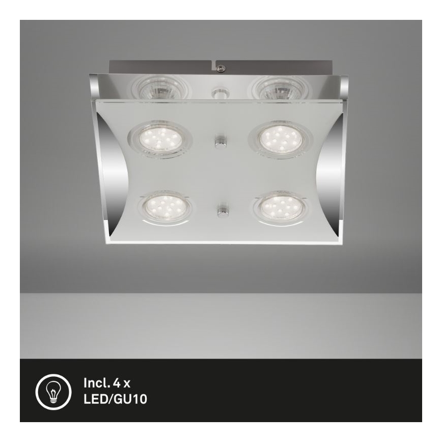 Briloner 3572-048 – LED Lubinis šviestuvas FLASH 4xGU10/3W/230V