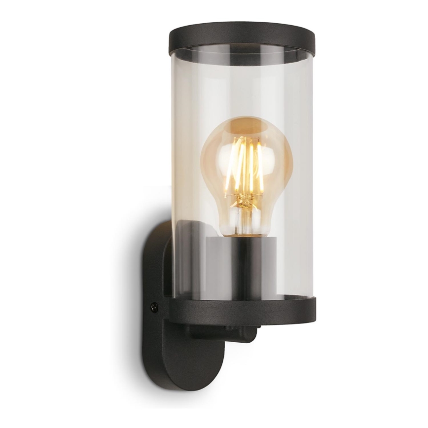 Briloner 3600-015 - Lauko sieninis šviestuvas KAIRO 1xE27/12W/230V IP44 juoda