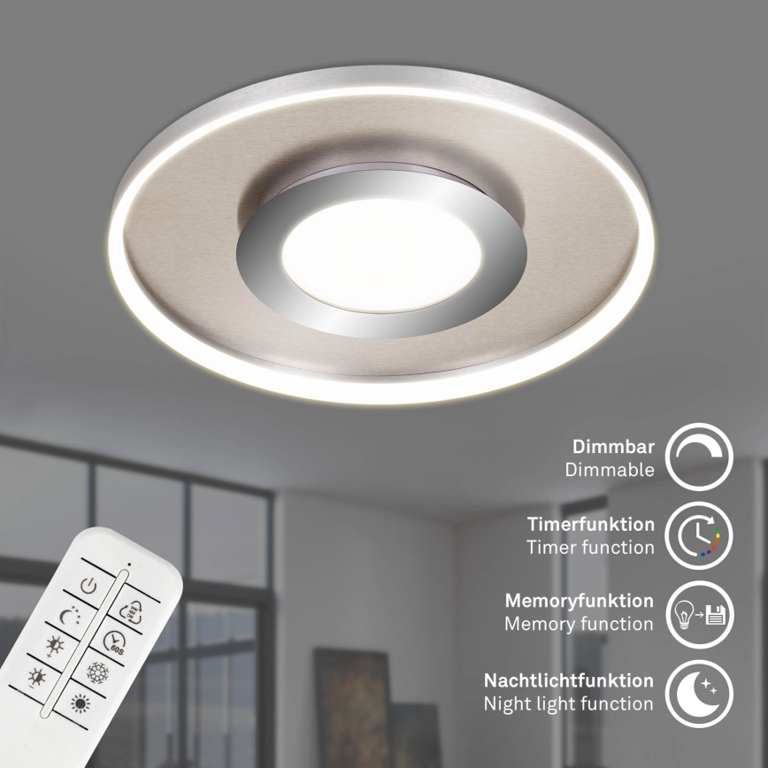 Briloner 3640-012 - LED Pritemdomas lubinis šviestuvas LED/25W/230V 2700-6500K + nuotolinio valdymo pultas