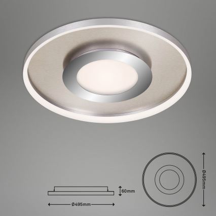 Briloner 3640-012 - LED Pritemdomas lubinis šviestuvas LED/25W/230V 2700-6500K + nuotolinio valdymo pultas