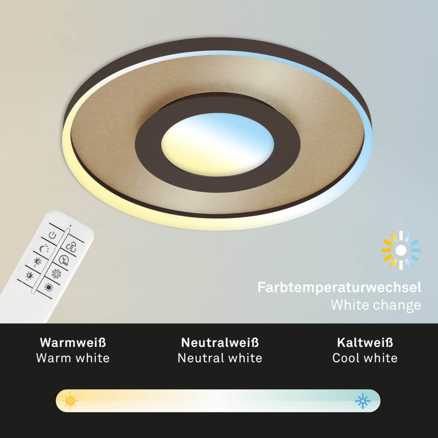 Briloner 3640017 - LED Pritemdomas lubinis šviestuvas FRAME LED/25W/230V 2700-6500K + nuotolinio valdymo pultas