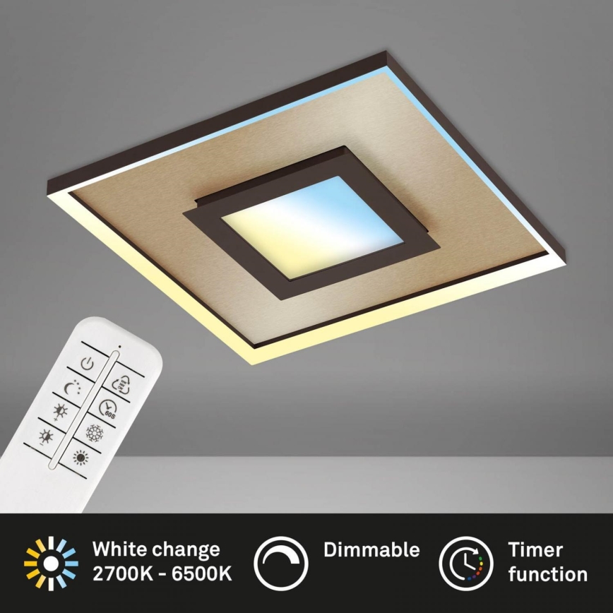 Briloner 3641-017 - LED Pritemdomas lubinis šviestuvas FRAME LED/30W/230V 2700-6500K auksas + nuotolinio valdymo pultas
