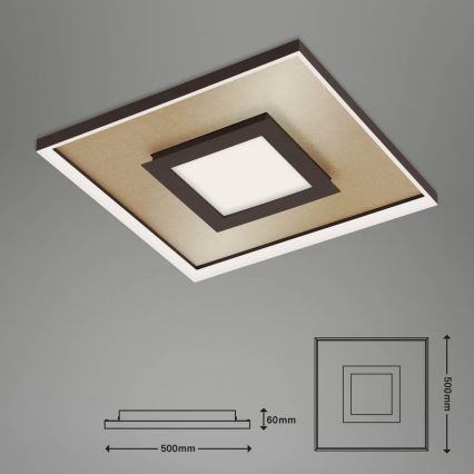 Briloner 3641-017 - LED Pritemdomas lubinis šviestuvas FRAME LED/30W/230V 2700-6500K auksas + nuotolinio valdymo pultas