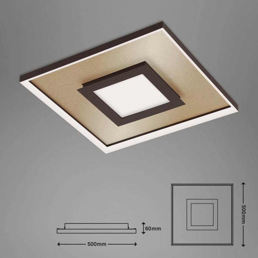 Briloner 3641-017 - LED Pritemdomas lubinis šviestuvas FRAME LED/30W/230V 2700-6500K auksas + nuotolinio valdymo pultas