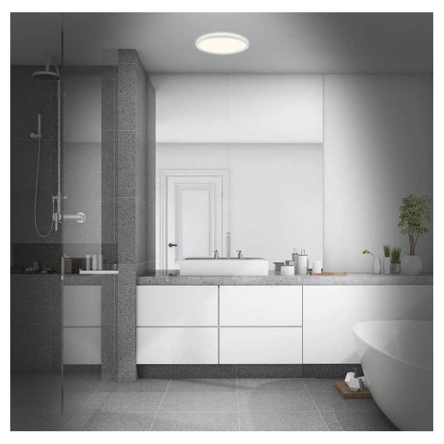 Briloner 3642-416 - LED lubinis vonios šviestuvas SLIM LED/19W/230V IP44 balta