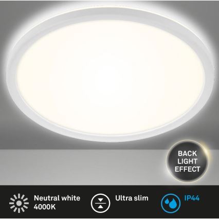 Briloner 3642-416 - LED lubinis vonios šviestuvas SLIM LED/19W/230V IP44 balta