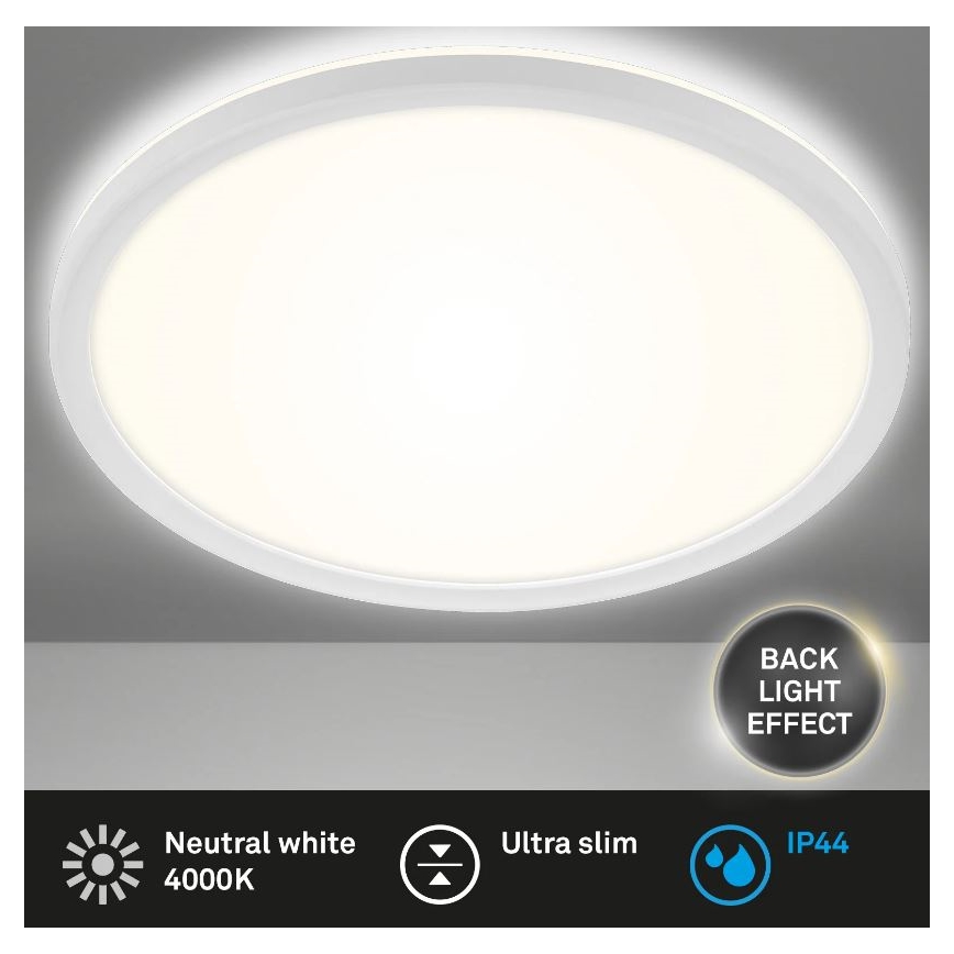 Briloner 3642-416 - LED lubinis vonios šviestuvas SLIM LED/19W/230V IP44 balta