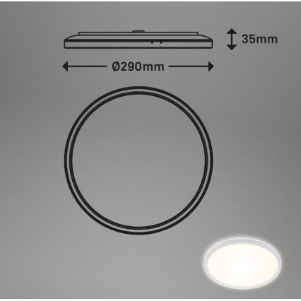 Briloner 3642-416 - LED lubinis vonios šviestuvas SLIM LED/19W/230V IP44 balta