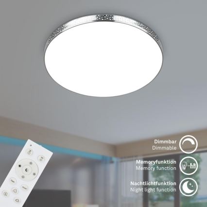 Briloner 3679-018 - LED RGB Pritemdomas sieninis vonios šviestuvas MAGA LED/18,5W/230V 3000-6500K diametras 35,5 cm + nuotolinio valdymo pultas