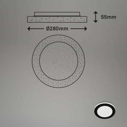 Briloner 3693-015 - LED lubinis vonios šviestuvas LED/15W/230V IP44 4000K diametras 28 cm