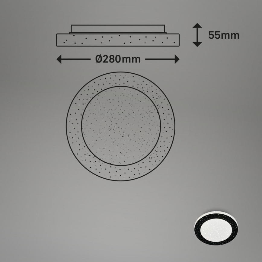 Briloner 3693-015 - LED lubinis vonios šviestuvas LED/15W/230V IP44 4000K diametras 28 cm