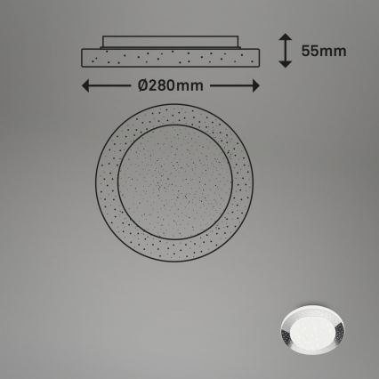 Briloner 3693-018 - LED lubinis vonios šviestuvas LED/15W/230V IP44 4000K diametras 28 cm