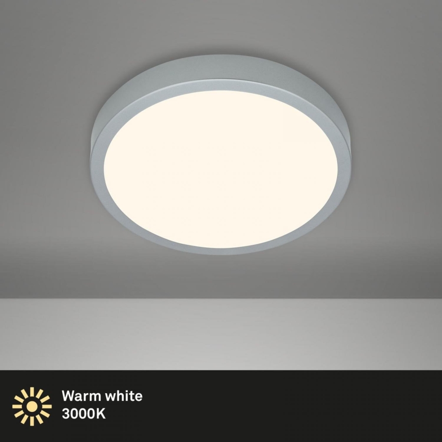 Briloner 3700-014 - LED lubinis šviestuvas RUNA LED/16W/230V 3000K diametras 28 cm sidabras