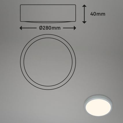 Briloner 3700-014 - LED lubinis šviestuvas RUNA LED/16W/230V 3000K diametras 28 cm sidabras