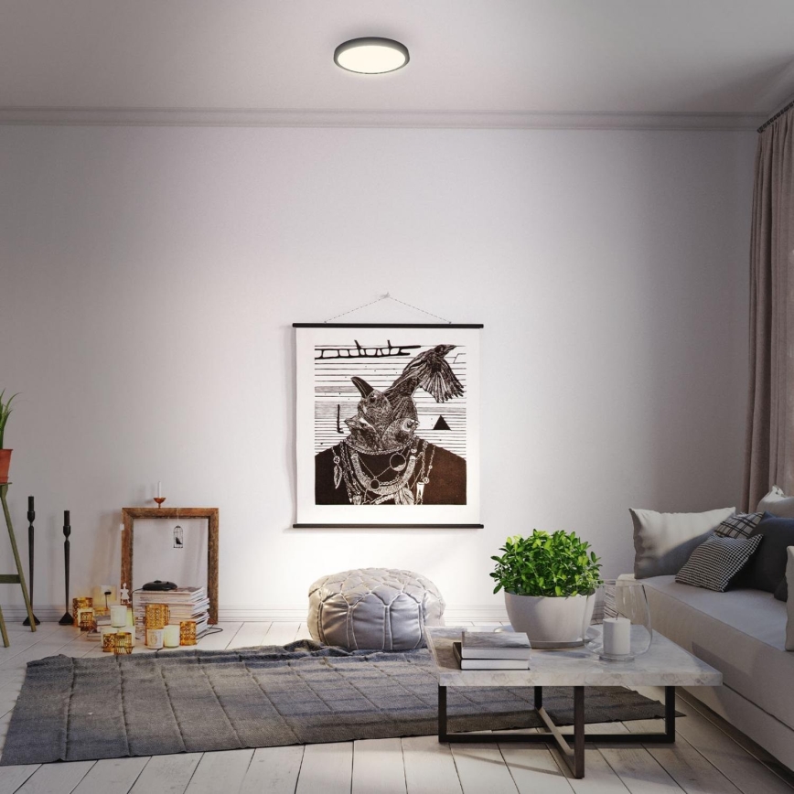 Briloner 3700-015 - LED lubinis šviestuvas RUNA LED/16W/230V 3000K diametras 28 cm juoda