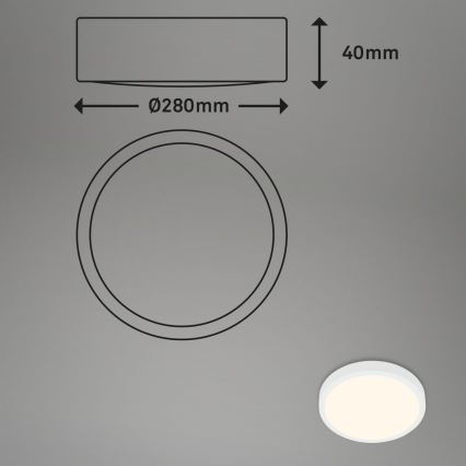Briloner 3700-016 - LED lubinis šviestuvas RUNA LED/16W/230V 3000K diametras 28 cm balta