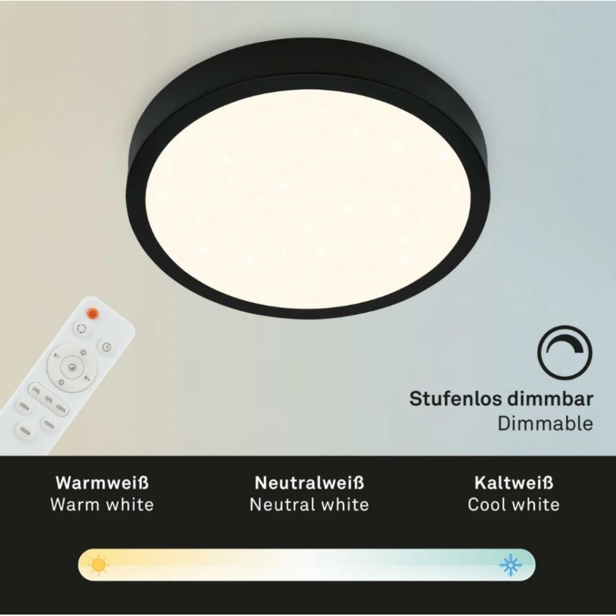 Briloner 3701-015 - LED Pritemdomas lubinis šviestuvas RUNA LED/18W/230V 2700-6500K + nuotolinio valdymo pultas