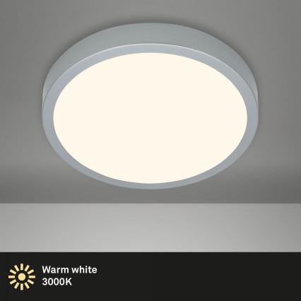Briloner 3703-014 - LED lubinis šviestuvas RUNA LED/24W/230V 3000K diametras 38 cm sidabras