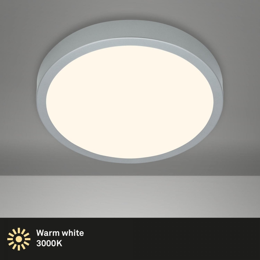 Briloner 3703-014 - LED lubinis šviestuvas RUNA LED/24W/230V 3000K diametras 38 cm sidabras