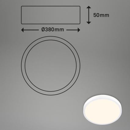 Briloner 3703-016 - LED lubinis šviestuvas RUNA LED/24W/230V 3000K diametras 38 cm balta