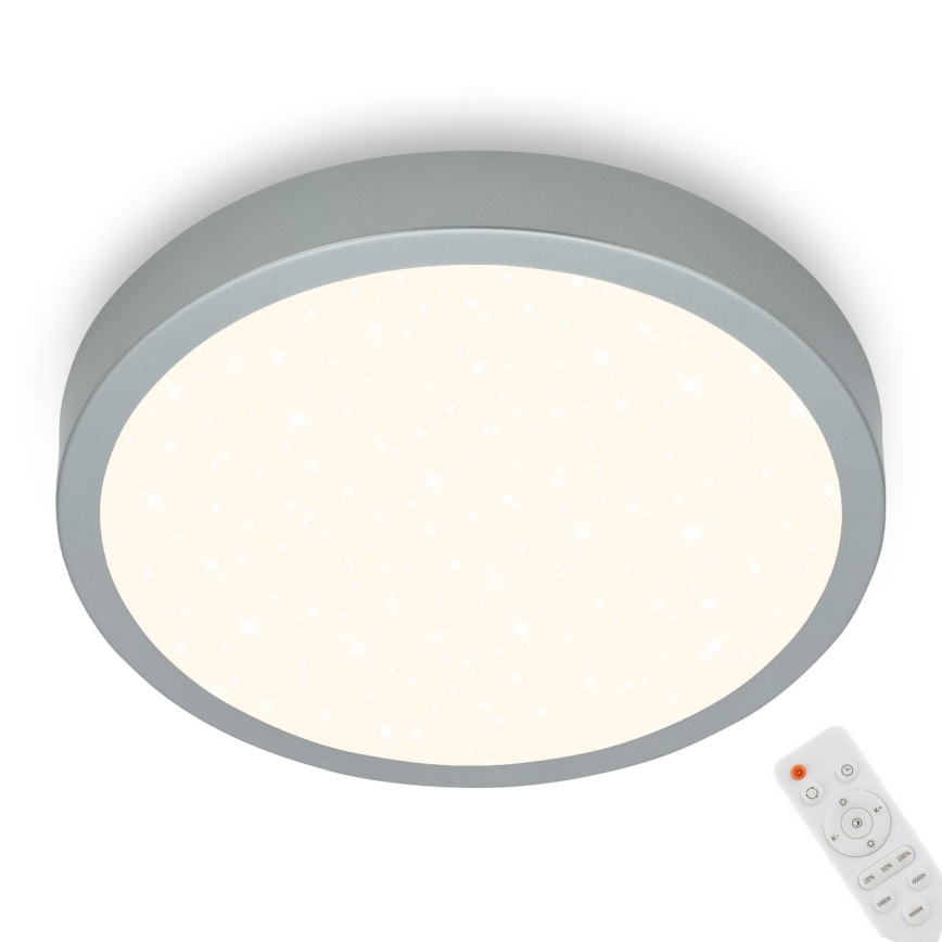 Briloner 3704-014-LED Pritemdomas lubinis šviestuvas RUNA LED/22W/230V 2700-6500K sidabras + nuotolinio valdymo pultas