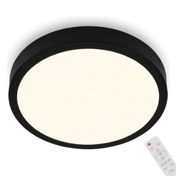 Briloner 3704-015 - LED Pritemdomas lubinis šviestuvas RUNA LED/22W/230V 2700-6500K juoda + nuotolinio valdymo pultas