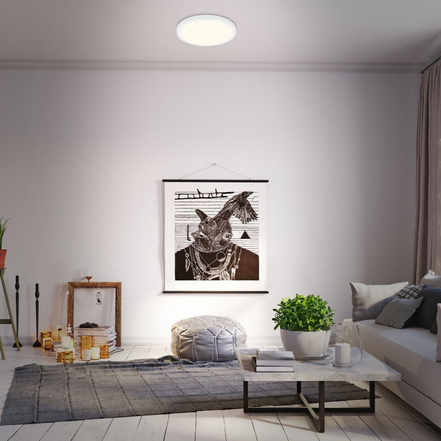 Briloner 3704-016 - LED Pritemdomas lubinis šviestuvas RUNA LED/22W/230V 2700-6500K balta + nuotolinio valdymo pultas