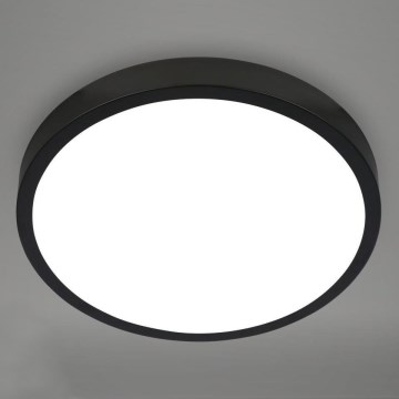 Briloner 3709-015 - LED RGBW Reguliuojamas lubinis šviestuvas LED/22W/230V 4000K diametras 38 cm juoda + nuotolinio valdymo pultas