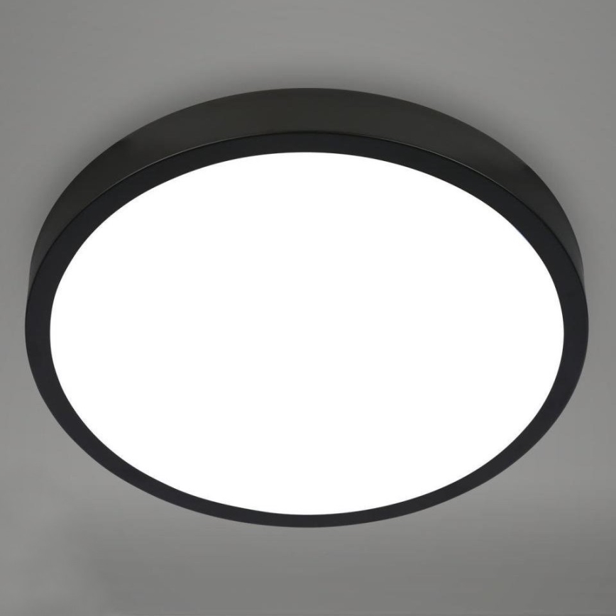 Briloner 3709-015 - LED RGBW Reguliuojamas lubinis šviestuvas LED/22W/230V 4000K diametras 38 cm juoda + nuotolinio valdymo pultas