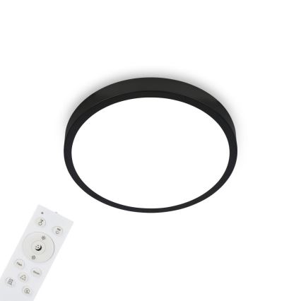 Briloner 3709-015 - LED RGBW Reguliuojamas lubinis šviestuvas LED/22W/230V 4000K diametras 38 cm juoda + nuotolinio valdymo pultas