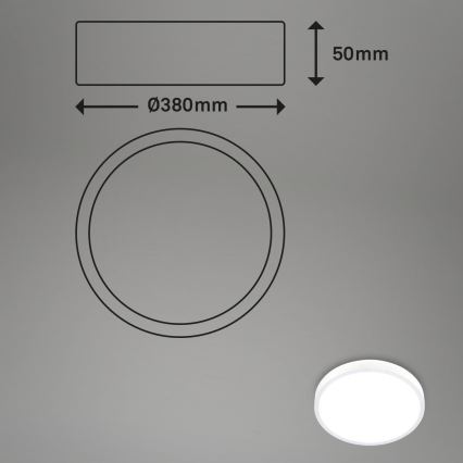 Briloner 3709-016 - LED RGBW Reguliuojamas lubinis šviestuvas LED/22W/230V 4000K diametras 38 cm balta + nuotolinio valdymo pultas
