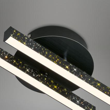 Briloner 3717-025 - LED Ant pagrindo montuojamas sietynas REY 2xLED/12W/230V juoda