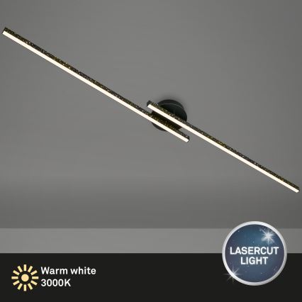 Briloner 3717-025 - LED Ant pagrindo montuojamas sietynas REY 2xLED/12W/230V juoda