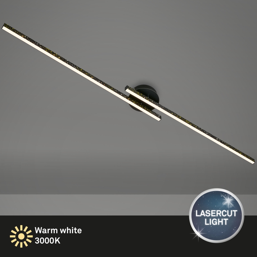 Briloner 3717-025 - LED Ant pagrindo montuojamas sietynas REY 2xLED/12W/230V juoda
