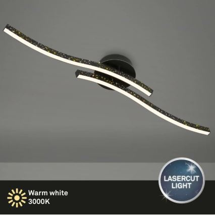 Briloner 3718-025 - LED Ant pagrindo montuojamas sietynas REY 2xLED/6W/230V juoda