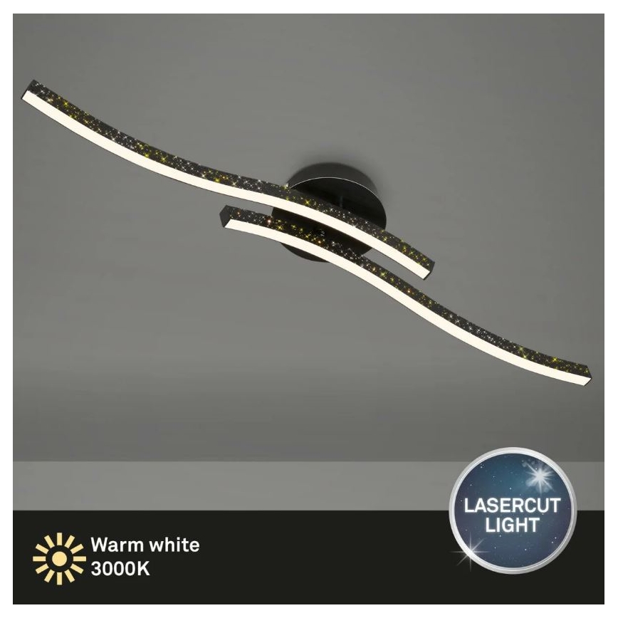 Briloner 3718-025 - LED Ant pagrindo montuojamas sietynas REY 2xLED/6W/230V juoda