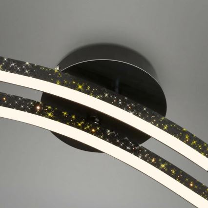 Briloner 3718-025 - LED Ant pagrindo montuojamas sietynas REY 2xLED/6W/230V juoda