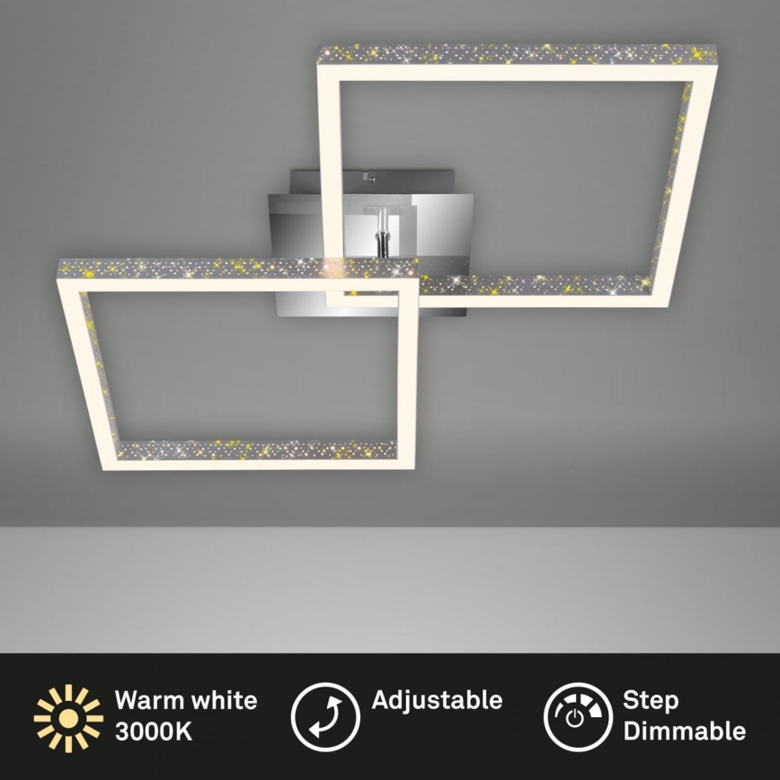 Briloner 3751-019 - LED Pritemdomas lubinis šviestuvas FRAME LED/20W/230V blizgus chromas