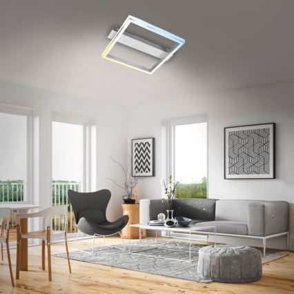 Briloner 3760-019 - Reguliuojamas lubinis LED šviestuvas FRAME LED/23W/230V 2700-6500K 42x36 cm + nuotolinis valdymas