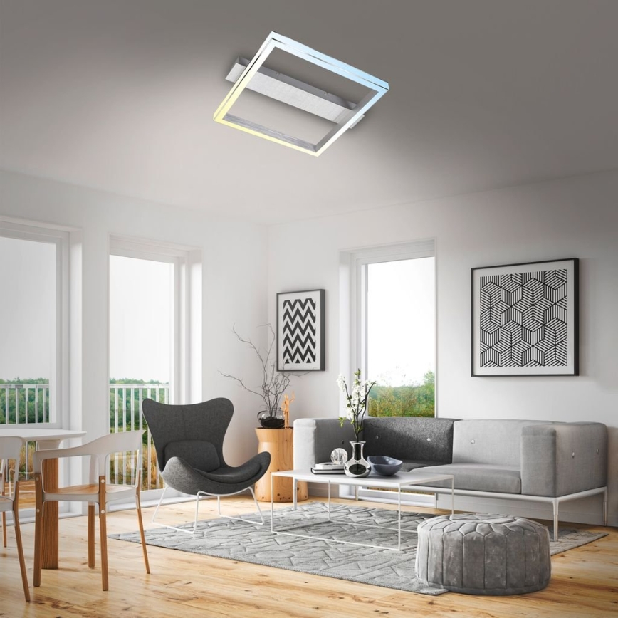 Briloner 3760-019 - Reguliuojamas lubinis LED šviestuvas FRAME LED/23W/230V 2700-6500K 42x36 cm + nuotolinis valdymas