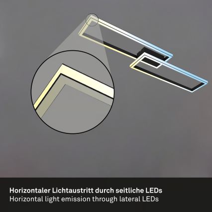 Briloner 3761015 - Dimeriuojamas LED lubų šviestuvas LED/45W/230V 2700-6500K juodas + nuotolinis valdymas