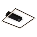 Briloner 3770-015 - LED lubų šviestuvas su judesio ir sutemų jutikliu FRAME LED/14W/230V 3000K 30x32 cm juodas