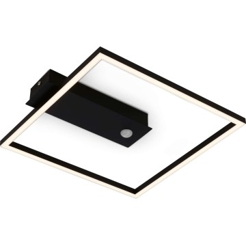 Briloner 3770-015 - LED lubų šviestuvas su judesio ir sutemų jutikliu FRAME LED/14W/230V 3000K 30x32 cm juodas